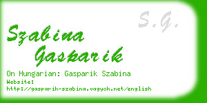 szabina gasparik business card